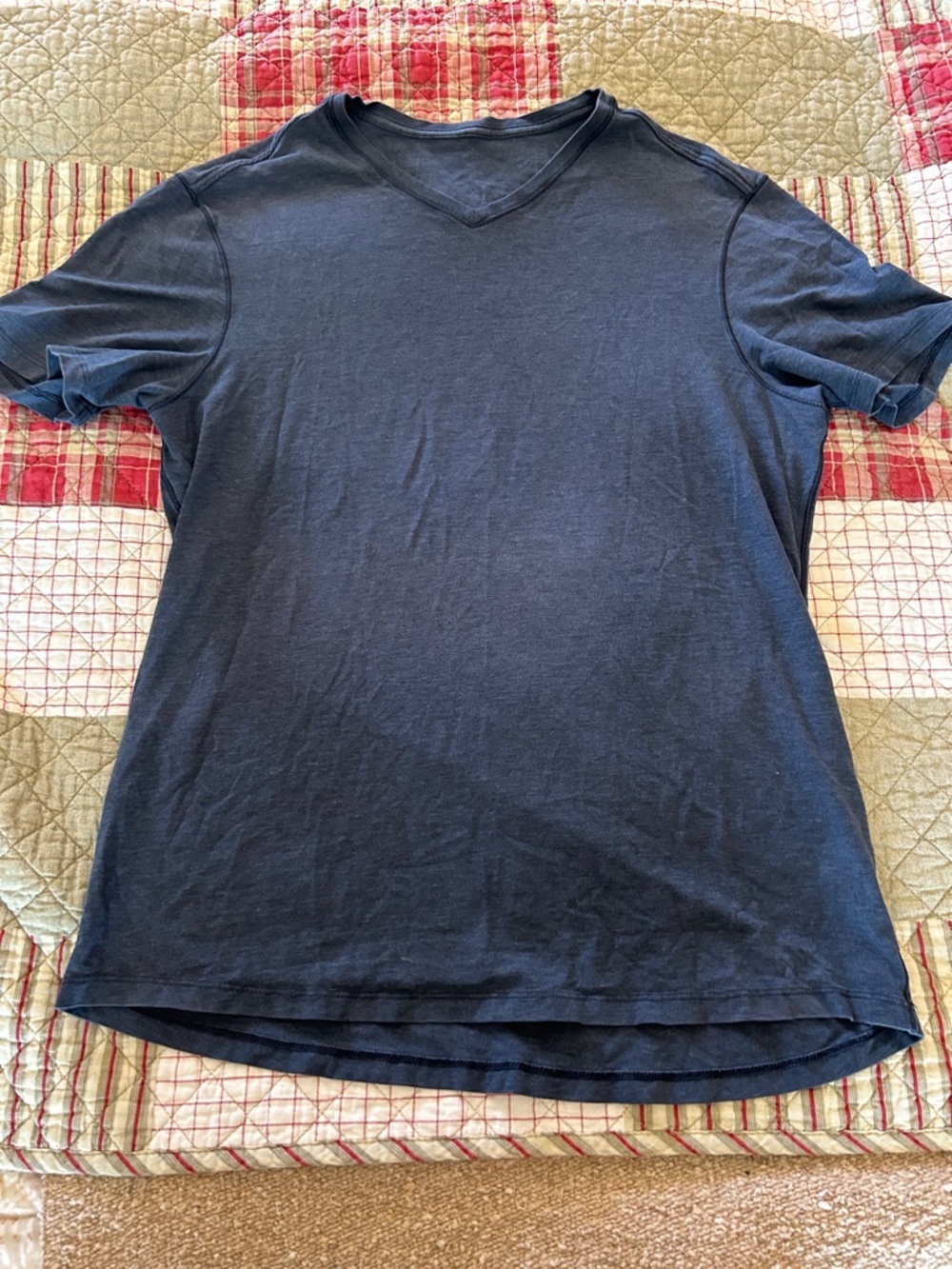 lululemon athletica Women's Short Sleeve V-Neck Tee - Navy